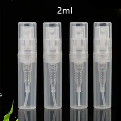 100pcs/lot 2ml Small Plastic Sprayer Bottle Fine Mist Spray Perfume Sample Vials Clear Pump Atomizer