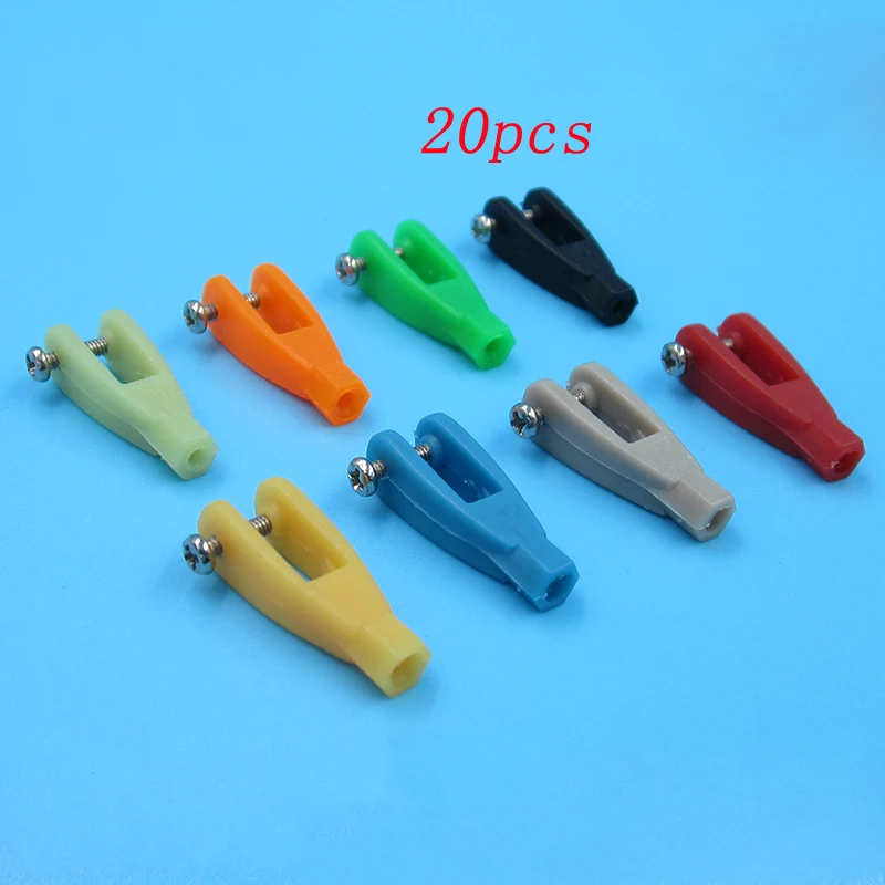 20pcs Servo Linkage Rod Clevis&Coupler U-shaped Nylon Clamp 2/2.5/2.8mm Push Connecting Clip L24mm for RC Aircraft Parts