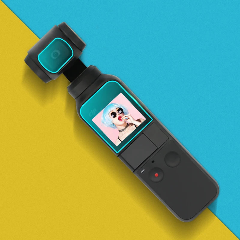 Ekran ze szkła hartowanego obudowa ochronna do DJI OSMO Pocket 2 kardana ręczna kamera akcji obiektyw LCD folia ochronna na ekran