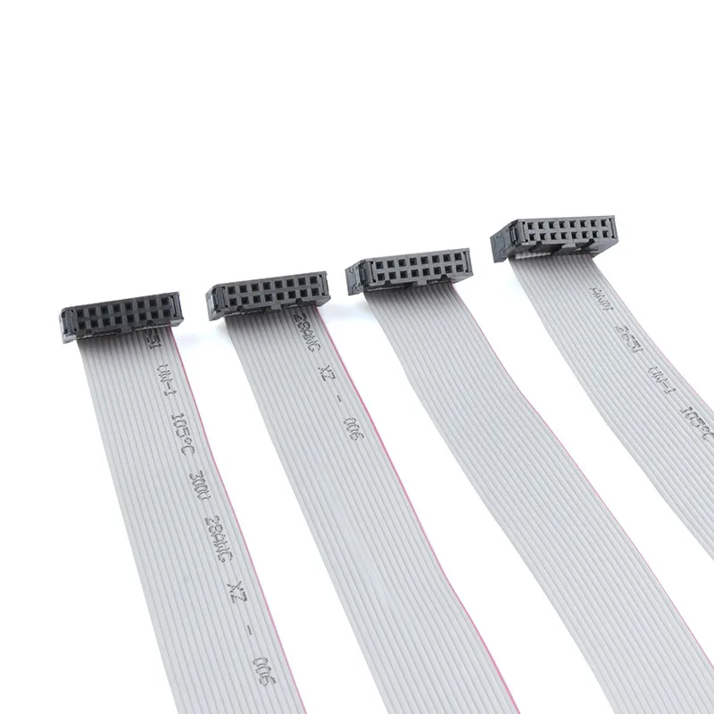 2.54mm pitch FC-6/8/10/14/16/20/24/40/50/64 PIN JTAG ISP DOWNLOAD CABLE Gray Flat Ribbon Data Cable FOR DC3 IDC BOX HEADER