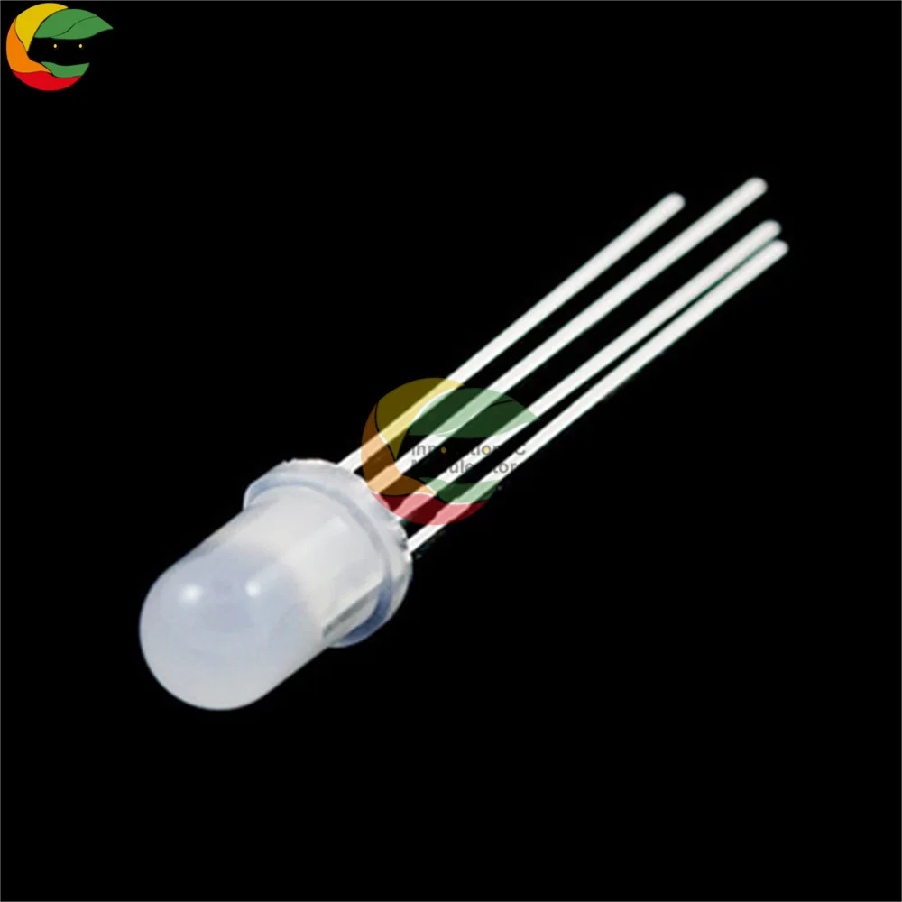 50PCS/Lot 4 Pin RGB LED Diode Lights Red/Green/Blue Diffused Round Common Anode Bulb Electronics Components