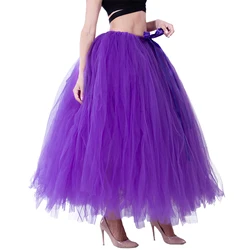 hirigin Women Princess Bubble Skirt Girls Solid Color Mesh Long Overskirt Performance Photography Clothing Tie Up Half Skirt