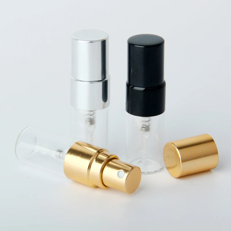 100 Teile/los 2 ml Mini Nachfüllbare Parfüm Flasche Für Probe Spray Flasche Metall Zerstäuber Tragbare Reise Geschenk Kosmetische Behälter – Detail 3