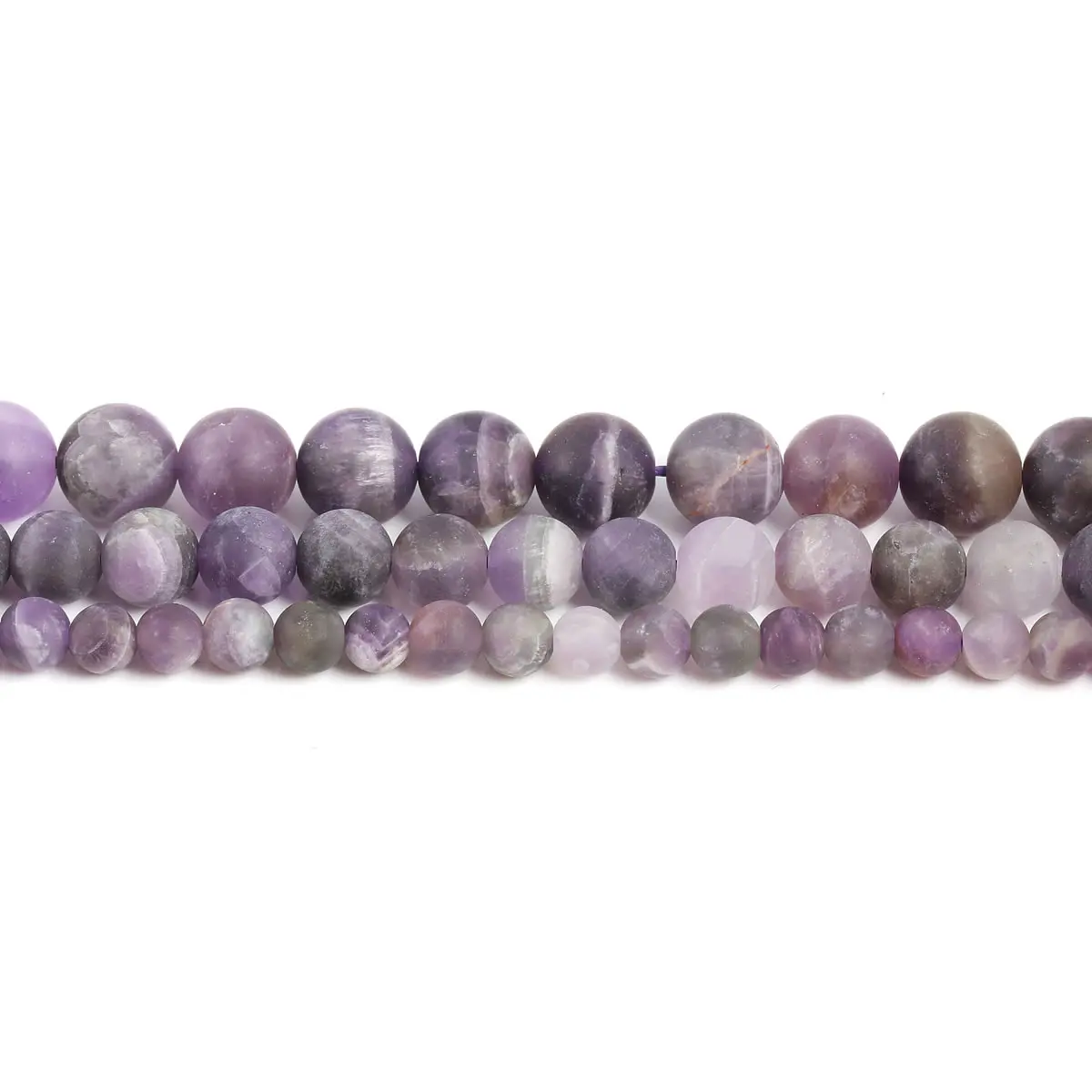 Natural Stone Beading Matte amethysts Round Loose Beads Isolation beads For jewelry making DIY bracelet necklace accessories