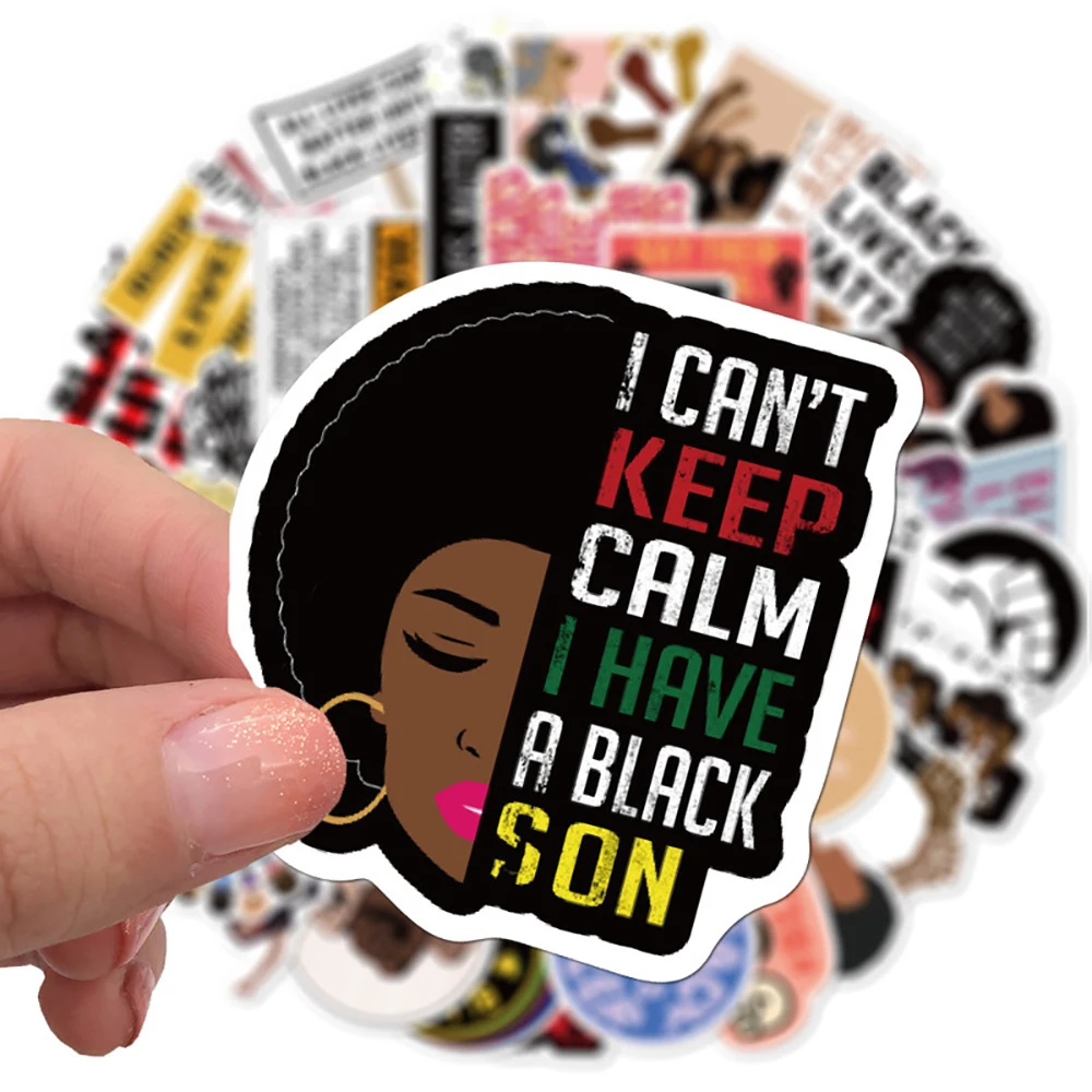 10/30/50PCS Black Lives Matter Stickers Graffiti Travel Luggage Fridge Laptop Waterproof Cool Classic Decal Sticker for Kids