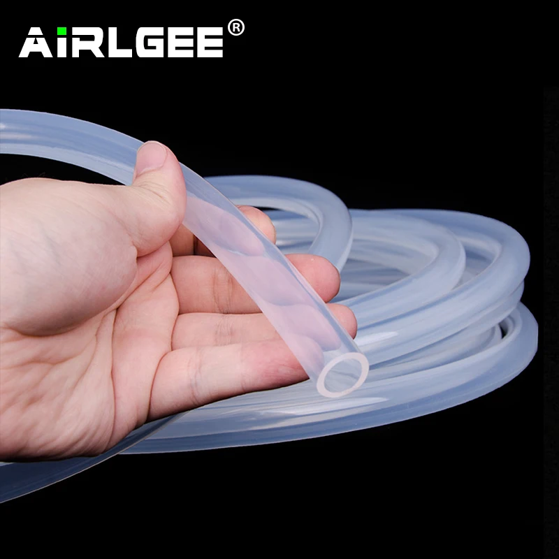 1 Meter Food Grade Clearly Transparent Silicone Rubber Hose 4 5 6 7 8 10 12 14 16 25mm Out Diameter Flexible Silicone Tube