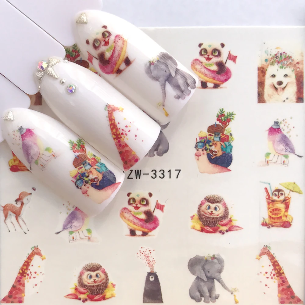 Nail Stickers For Nails Sticker Summer Sliders for Nails Watermark Beach Coconut Balloon Christmas Animal DIY Nail Art Design