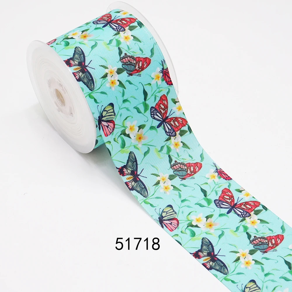 DIY Flower Butterfly Printed Grosgrain Ribbon For Craft Supplies Sewing Accessories 5 Yards, Planar Resins Mold 10 Pieces. 50293