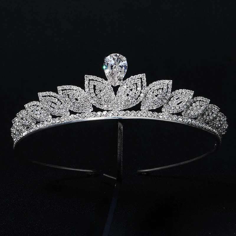 Luxury Metal Rhinestones Bridal Crown Headwear For Women's Wedding Birthday Headband Hair Accessories Accesorios Para El Cabello