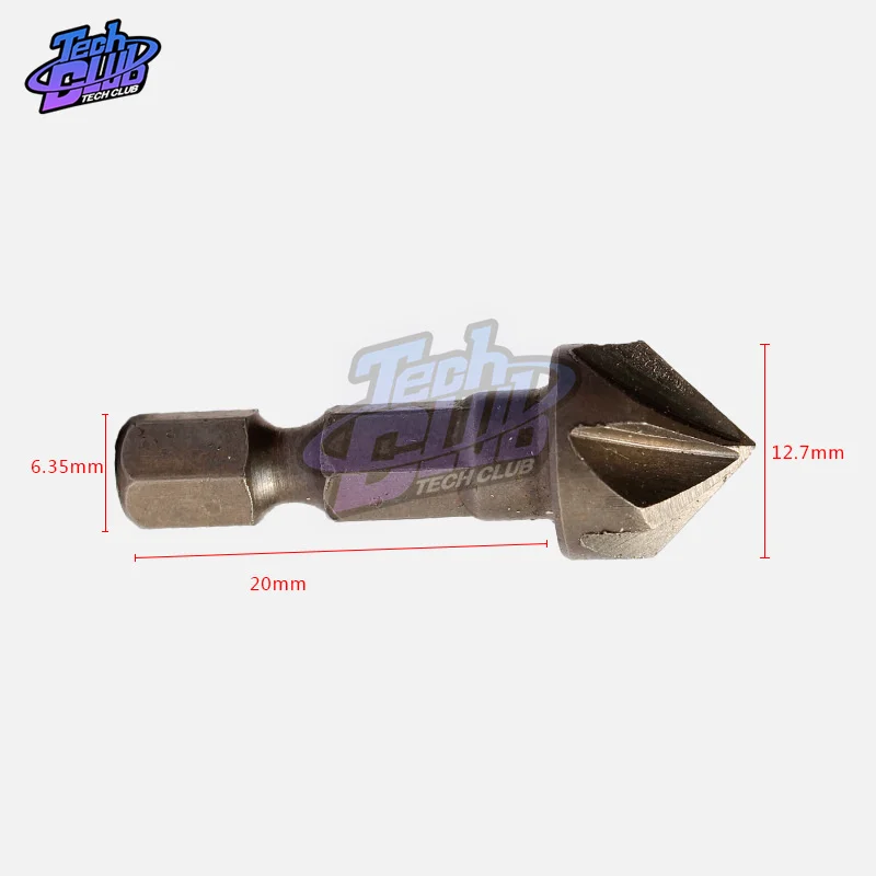 1 pz 90 gradi svasatore trapano smusso Bit 1/4 "codolo esagonale carpenteria lavorazione del legno angolo punto smussato taglio taglierina rimuovere fresa