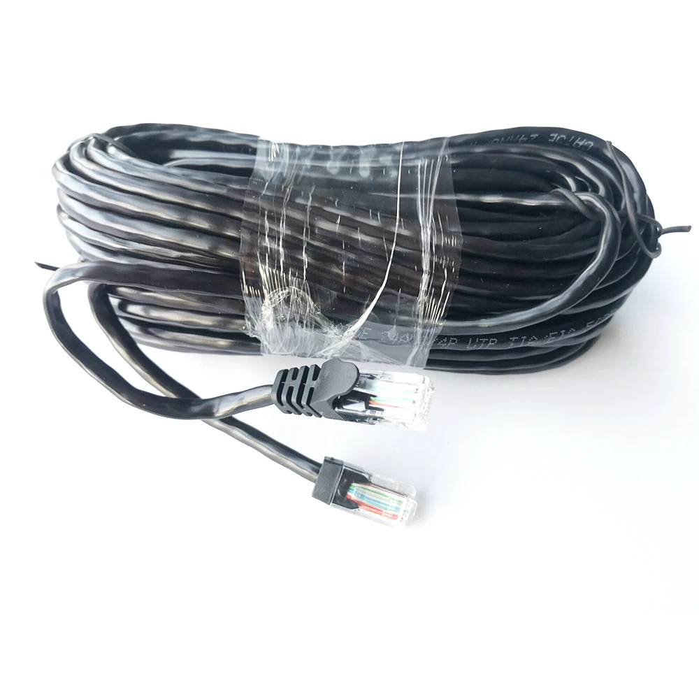 HCVAHDN 20M 65ft cat5 kabel sieciowy Ethernet RJ45 naszywka zewnętrzna wodoodporne przewody przewód LAN do monitoring IP POE CCTV