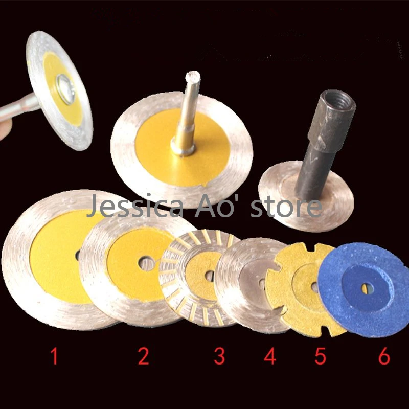 6pcs 40-60mm Whole Diamond Saw Blade Small Cutting Disc for Grinders Stone Carving Tools Concrete Marble Blades Cutters