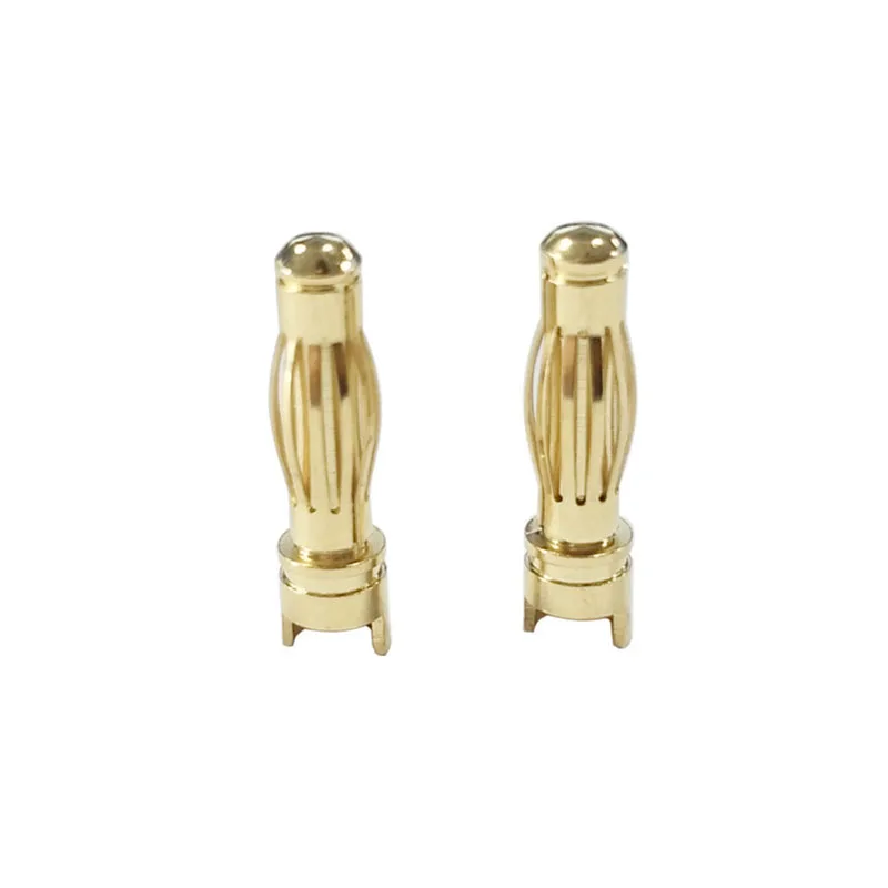 4.0mm 2pcs Right Angle Notch Male Banana Plug Connector for RC Model Airplane