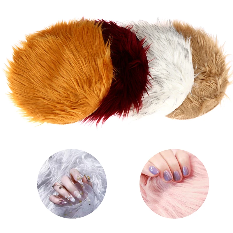 Nail Mat Soft Fur Nail Photo Background Practice Cushion Foldable Hand Rest Pad White/Grey/Pink/Black Nail Equipment