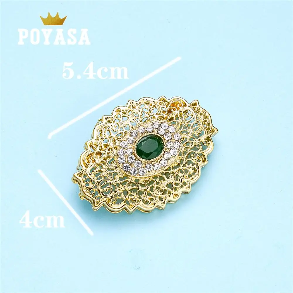 Aug Gold Color Brooch Color Stone Fashion Jewelry Alloy Brooch