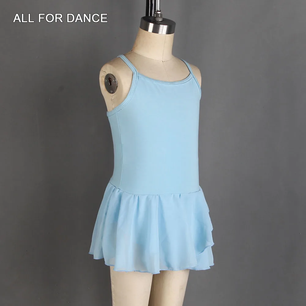 03D0013 Child Ballet Dance Skirt Camisole Leotard attached Chiffon Skirt Cotton Leotard Practicing Dancewear