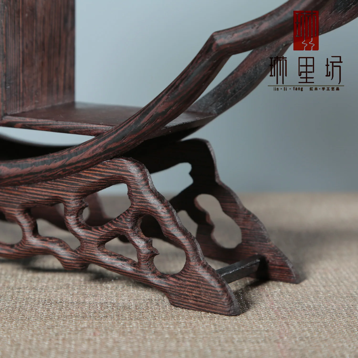 Delicate Solid Wenge Wood Antique Display Frame Wooden Shelf Chinese Style Storage Purple Clay Pot Tea Pets Ornaments Home Decor