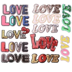 Cartoon Decorative Shiny Love Sequin icon Embroidered Applique Patches For Stickers DIY Iron on Badges on the backpack