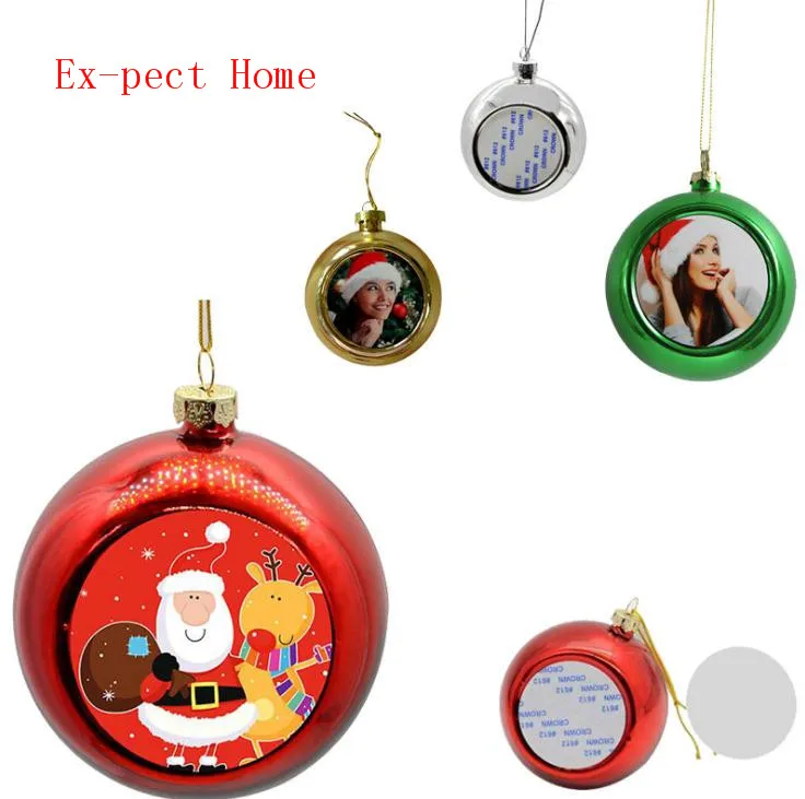 christmas Ornaments ball blank consumables decorations supplies heart transfer printing DIY material tree xmas sublimation