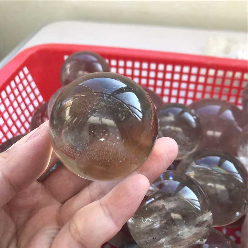 

wholesale natural smoky quartz crystal ball sphere for home decor