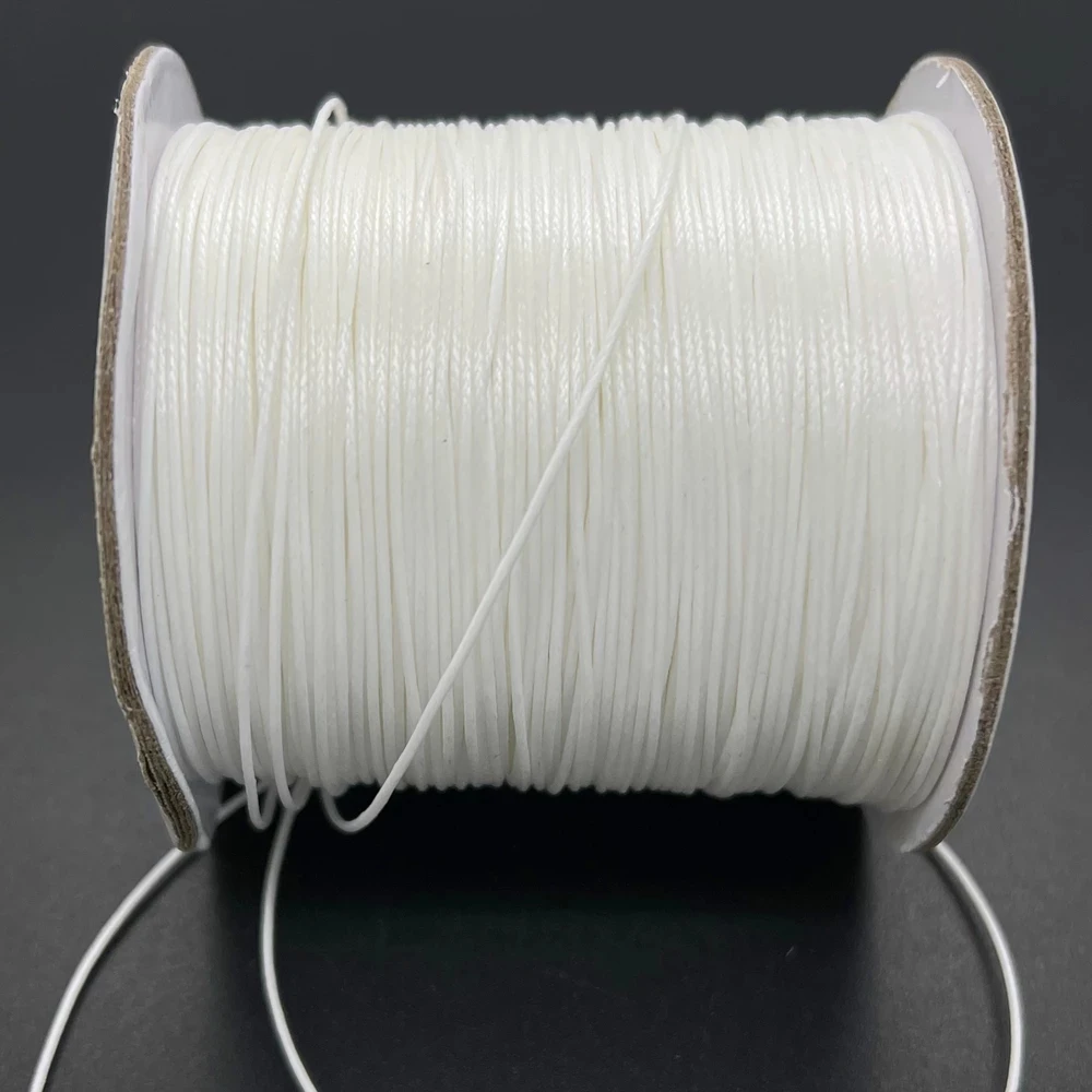 NEW 0.5/0.8/1.0/1.5/2.0mm Waxed Cotton Cord Thread String Strap Necklace Rope For Jewelry Making Shamballa Bracelet