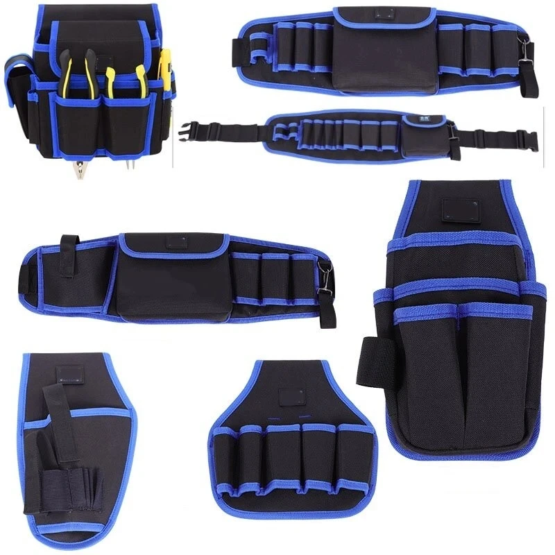 Electrician Tool Belt Bag Repair Bag Oxford Cloth Hardware Tool Pocket Multi-function Waist Pack Repair Tool Storage Bag