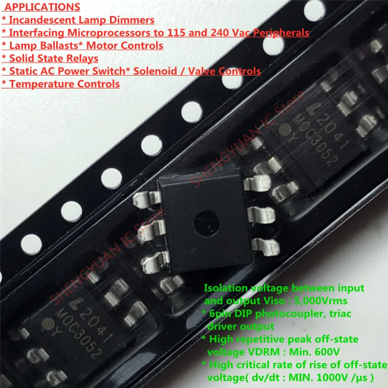20Pcs MOC3052S-TA1 …
