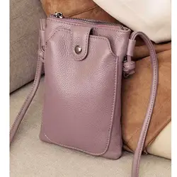 Bolso de hombro de piel auténtica para mujer, bandolera pequeña suave, Mini bolso de mano, novedad de 2022