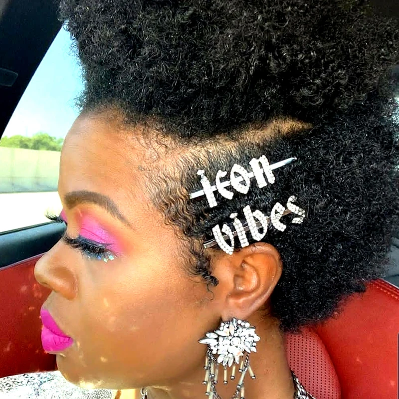 Icon&Vibes 2Pcs/Set Gothic Words Hairclips Hot Fashion Letters Hair Pins Headwear Hair Jewelry Hair Accessories WHOLESALE