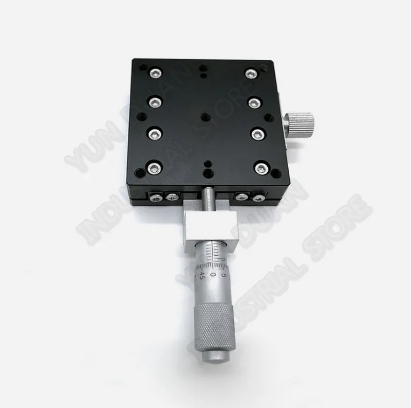 

60*60mm X Axis Manual Displacement Trimming Platform Cross Roller Guide Way Linear Stage Sliding Table High precision LX60-C