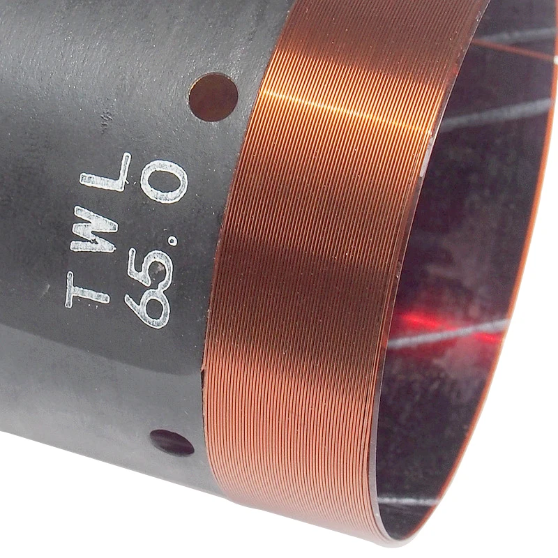 65 مللي متر مكبر الصوت ملف صوتي 600 واط الذروة المسرح المنزلي باس إصلاح أجزاء مع سلك نحاسي مستدير كابتون السابق