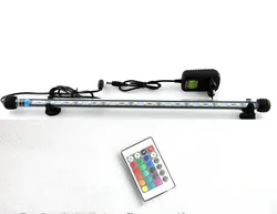 Remote controlled 5050SMD led Light Bar Submersible strip tube submarine lamp Multicolor RGB Aquarium Fish Tank Waterproof IP68