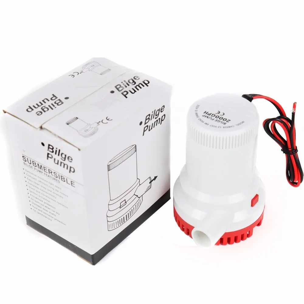 Pompe de cale de bateau haute pression, pompe de cale de bateau, 24 V, DC, 12 V, kayak, Instagram, eau électrique, 2000 Gph, 12 Volts, accessoires