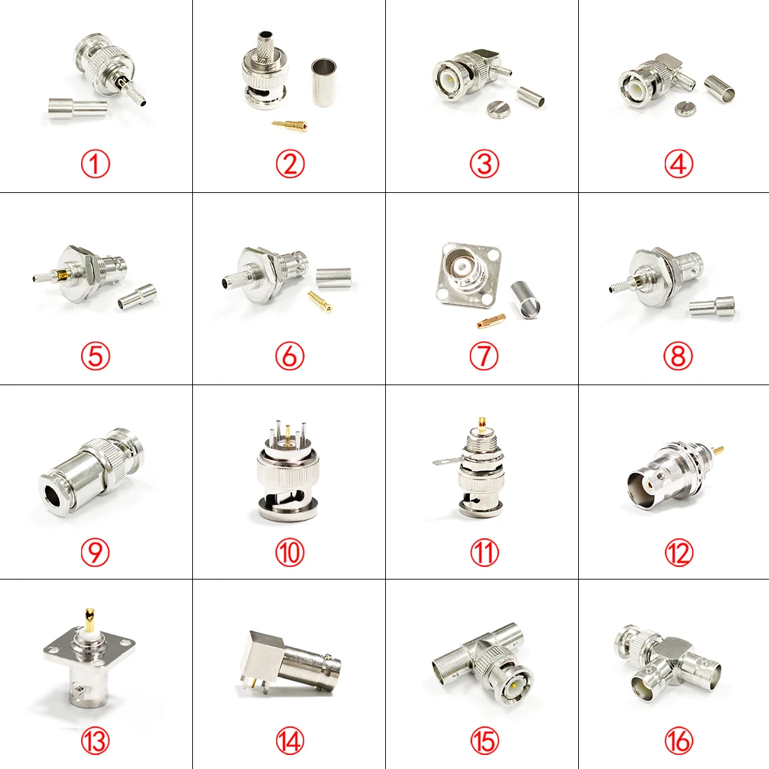 BNC Male Female RF Coax Connector Aapter for RG316 RG58 Cable Straight Right Angle Welding Terminal PCB Mount NEW Wholesale