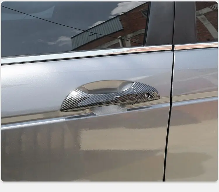 Хромированная накладка на боковую дверную ручку автомобиля из углеродного волокна для Honda Accord 2008 2009 2010 2011 2012 2013, аксессуары для стайлинга
