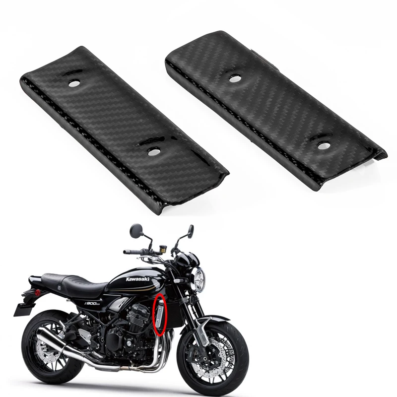 New Real 100% Carbon Fiber Motorcycle Radiatior Side Panels Cover Fairing For KAWASAKI Z900RS Z900 RS 2018 2019 Accessories