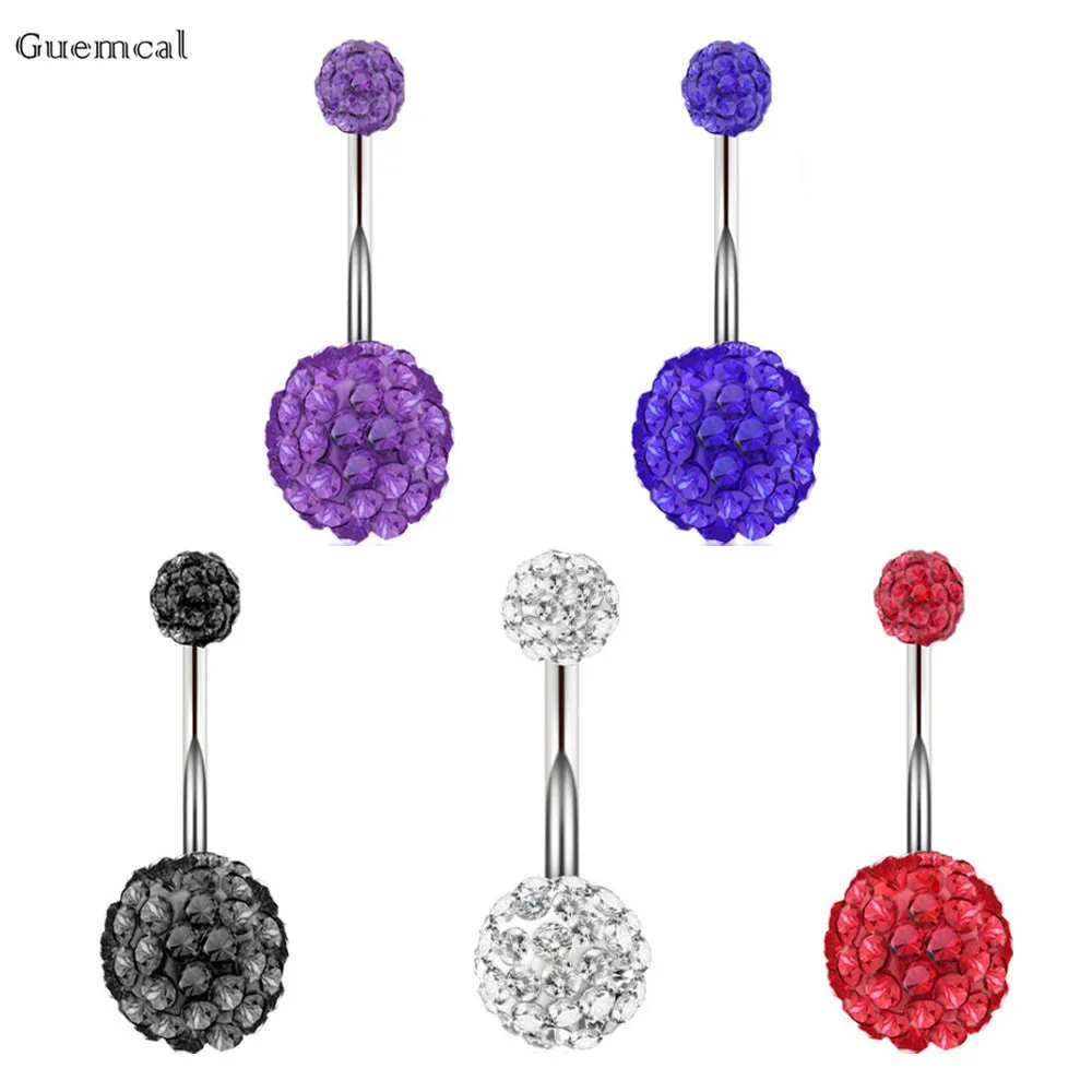 

Guemcal 1pcs Trendy Sweet Stainless Steel Belly Button Ring Body Piercing Jewelry