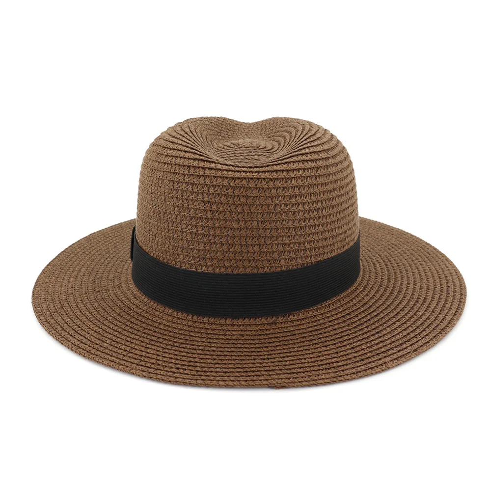 Große Größe 60CM Sommer Panama Hüte für Damen und Herren, Breitkrempiger Strand-Jazzhut, Kühlender Damen-Sonnenhut aus Stroh – Detail 11