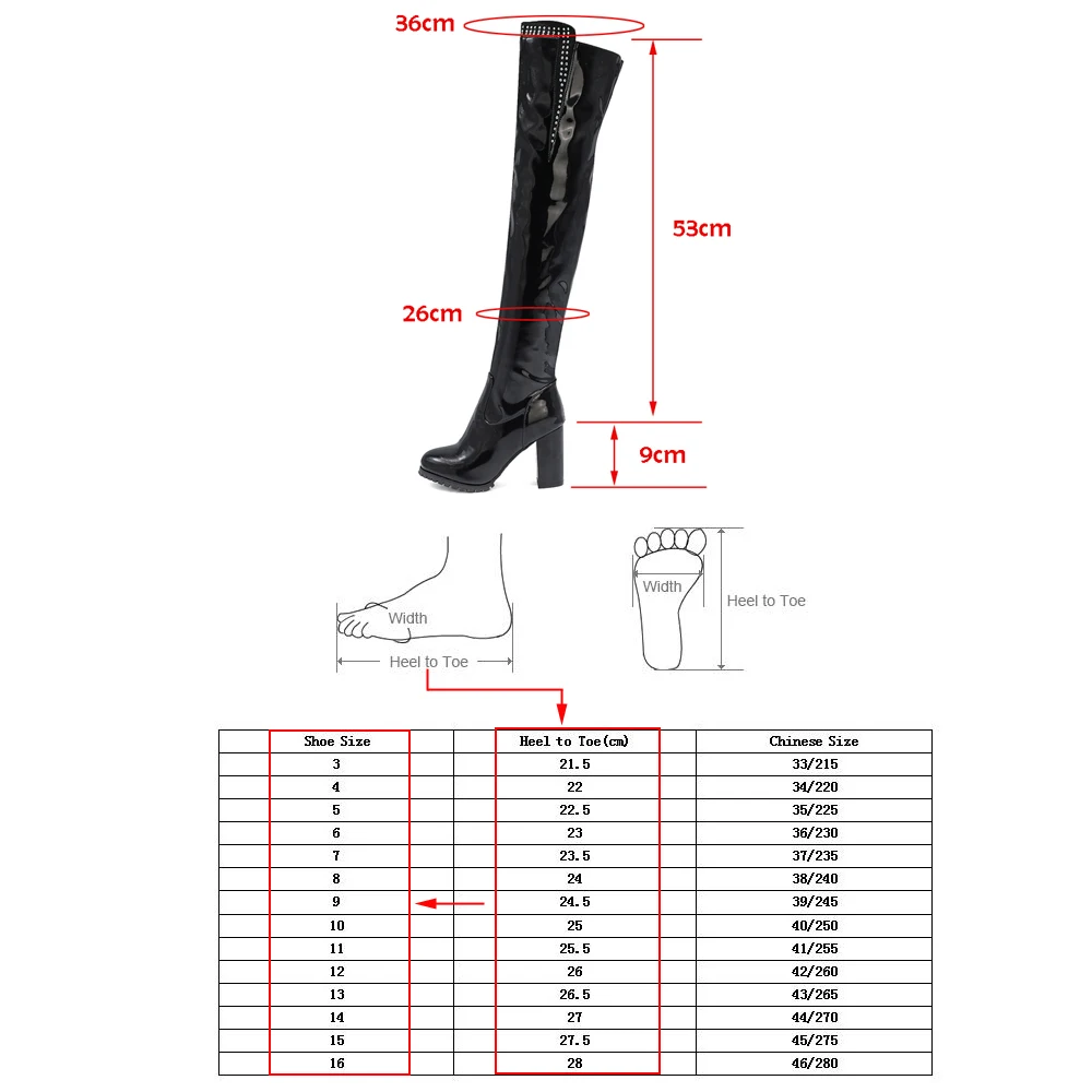 Black High Heels Over The Knee Boots Women Platform Thigh High Boots Spring Autumn Shoes Long Boots Botas Invierno Mujer White