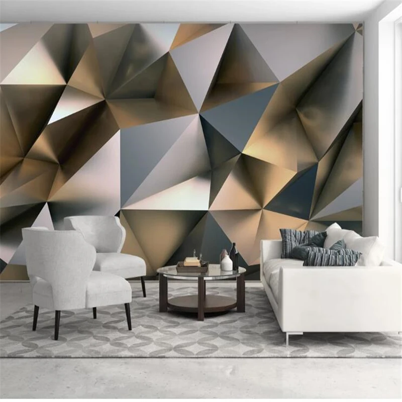 

wellyu Custom wallpaper papel de parede Abstract golden metal three-dimensional background 3d background wall papel de pared