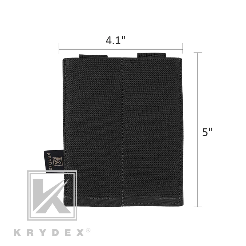 KRYDEX Tactical Double Magazine Pouch High Speed Fast Draw MOLLE PALS Open Top 9mm.45 Mag Pouch Holster For Shooting Hunting BK