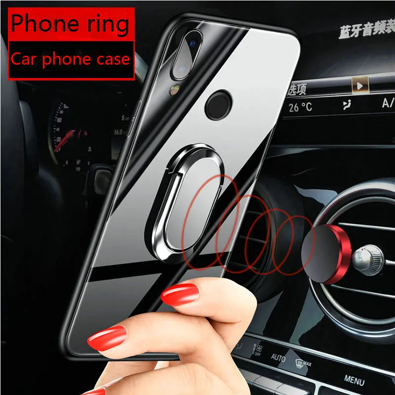 Stand Ring Magnet Cover For Samsung Galaxy A8S A6S A730 A750 A6 A7 A9 A8 Plus 2018 Case Hard Tempered Glass Protective Back Case