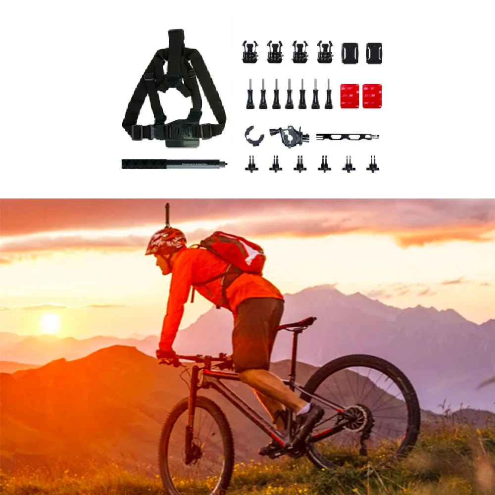 Insta360 Sport Bundle Sets (No Selfie Stick) Bike/ Run/ Snow/ Climb/ Football/ Sky/ Bungie/ Skate/ Kiteboard/ Motorcycle Mount