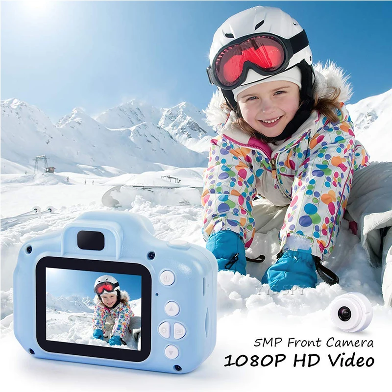 Cute Kids Mini Digital Photo Video Camera 2.0 inch HD Screen Small Toy Vlog Camcorder Videocamera Micro Cam Children Best Gift
