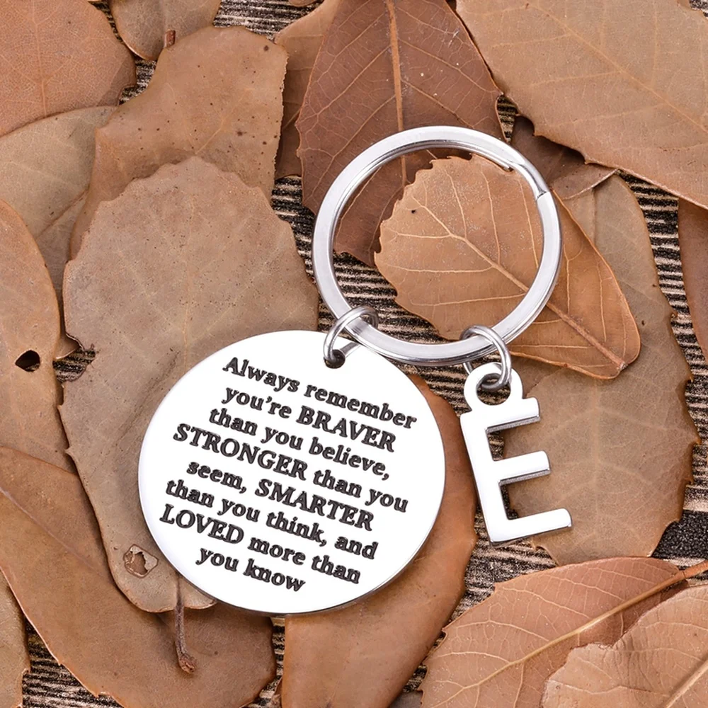 Fashion Keychain Birthday Graduation Gifts for Him Her Quote 