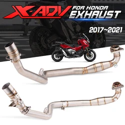 Motorcycle exhaust pipe, non-slip, modified exhaust, front connection head, for head, complete system adv 750 x adv750