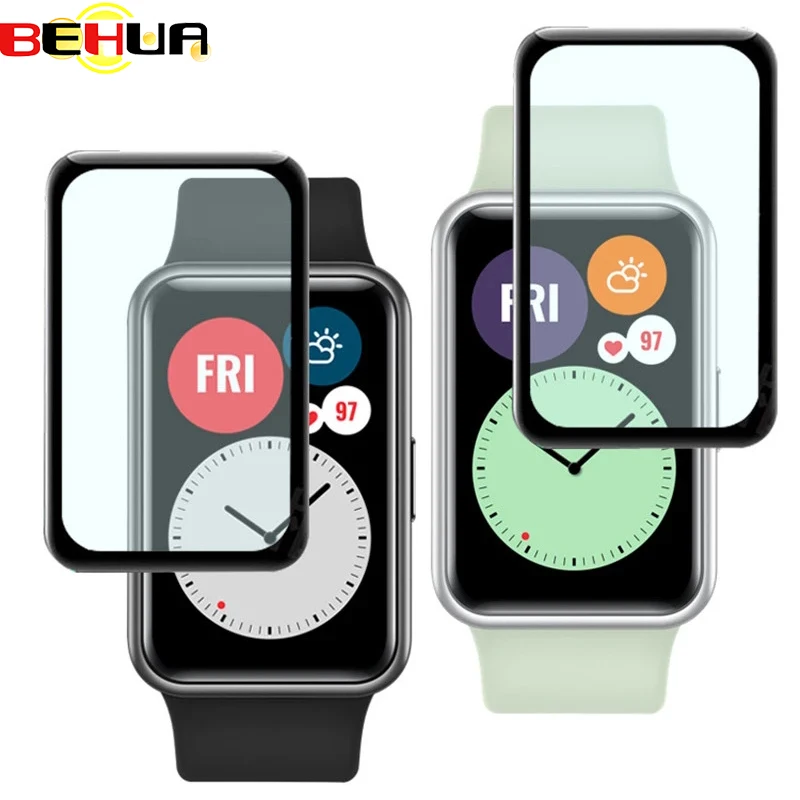 BEHUA 3D Curved Composite Protector Film For Huawei Honor ES Watch Fit HD Clear Waterproof FULL Coverage Protective Screen Layar