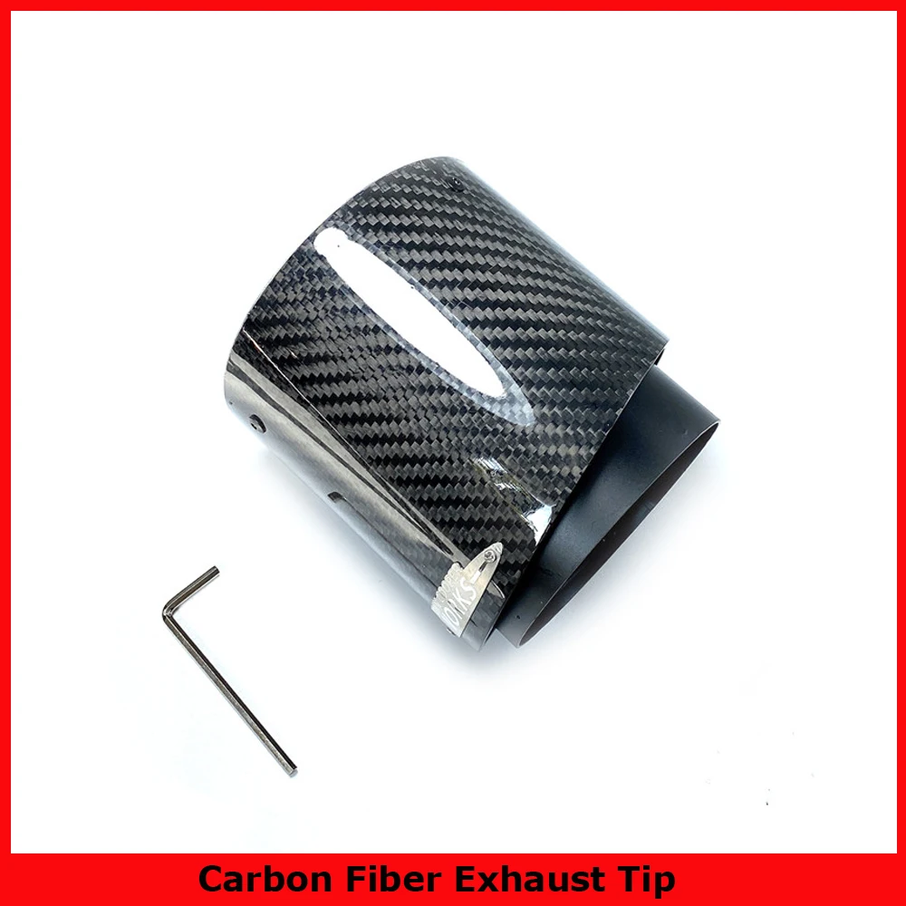 Black Chrome and Carbon Fiber Muffler Tip Fit for Mini Cooper Exhaust Tip R55 R56 R57 R58 R59 R60 R61 F54 F55 F56 F57 F60