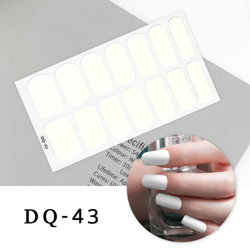 Drop Ship Colorful Nail Stickers Full Cover Nail Art Decor Stickers for Nails Self Adhesive Stickers for Women Manicure Gift