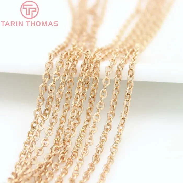 Flat Jewelry (4295)2Meter Accessories 24K 2MM Necklace